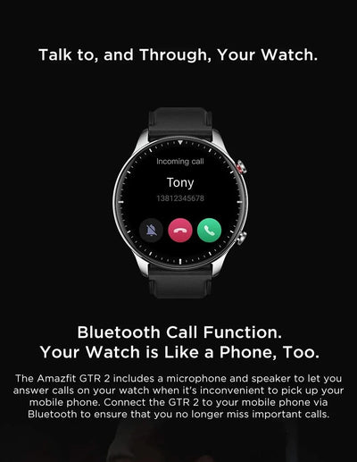 Amazfit GTR 2 Smartwatches No New Smart Watch For Men Waterproof 5ATM GPS 95New Exhibition SportsWatch Mens Refurbished Watch