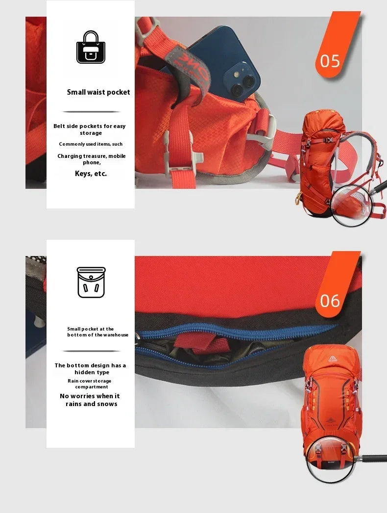 40L Mountain Backpacks Tourist Rucksack Climbing Bag Hiking Backpack Men Sport Molle Trekking Backpack Tactical Bag