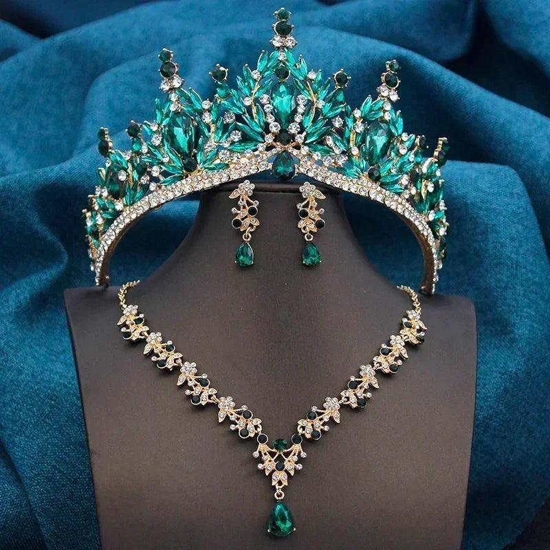 Luxury wedding tiaras bride jewelry sets for women