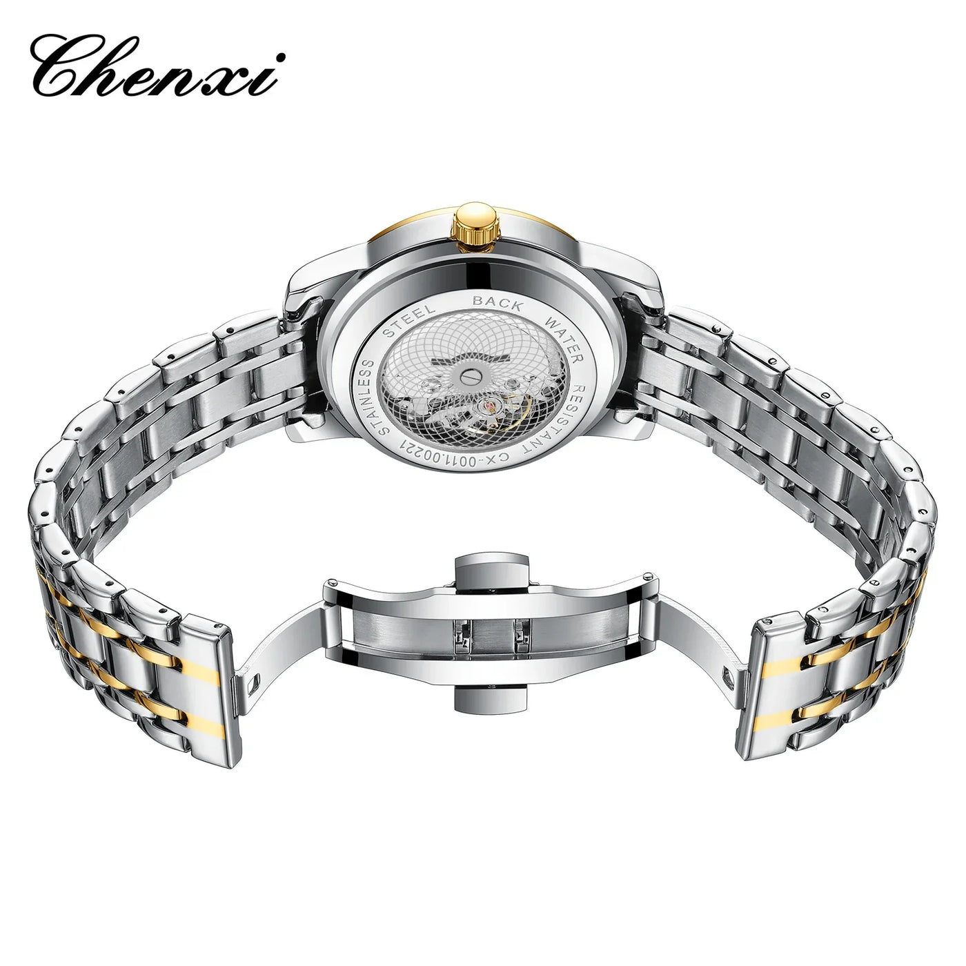 Top Brand Watches For Men High Quality See Through Skeleton Quartz Watch Stainless Steel Waterproof Wristwatch NEW Reloj Hombre