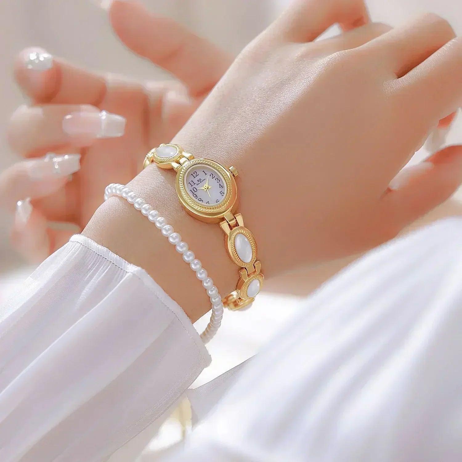2025 new women wrist watches luxury brand elegant fashion ladies for female clock oval high quality gift dropship