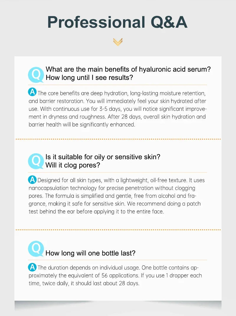 Hyaluronic Acid Face Serum Moisturizing Smoothing Reduces Dryness Fine Lines Hydrating Facial Essence Korean Skin Care