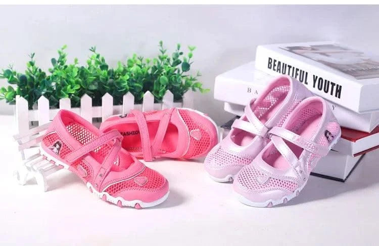 Cartoon Princess Non-slip Children Flat Shoes | Girls Summer Fashion | High Quality Mesh Sandals Kids