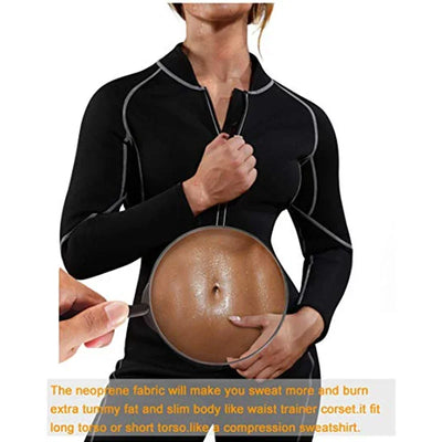 Hot Sauna Suit Sauna Sweat Pants Hot Thermal Sweating Shapers Women Weight Loss Fat Burning Corset Body Shaper Slimming Coats