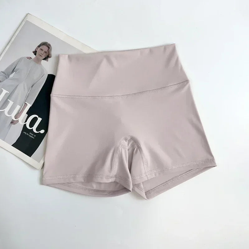 Women Sports Biker Shorts Women Naked Feeling High Waist Yoga Shorts Push Up Fitness Leggings Tummy Control Yoga Slim Shorts🩳👍