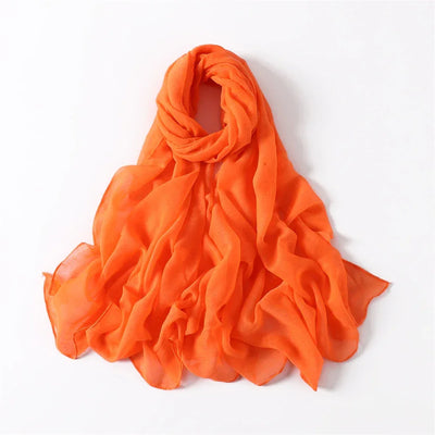 New Cotton Linen Scarf For Women Girls Students Autumn Classic Solid Color Scarves Retro Soft Foulard Viscose Female Wrap Shawls