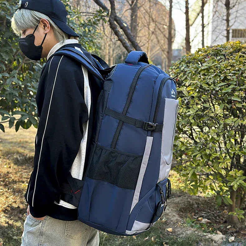 Climbing Backpack with Shoes Pocket Outdoor Travel Hiking Trekking Camping Sports Bag Large Mountaineering Luggage Rucksack