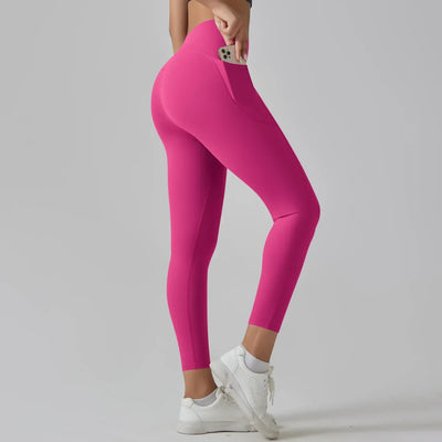 Women Leggings With Pockets Tummy Control