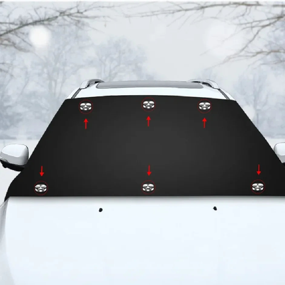 Magnetic car snow shield Car sun shield Thickened frost protection and sun protection car cover