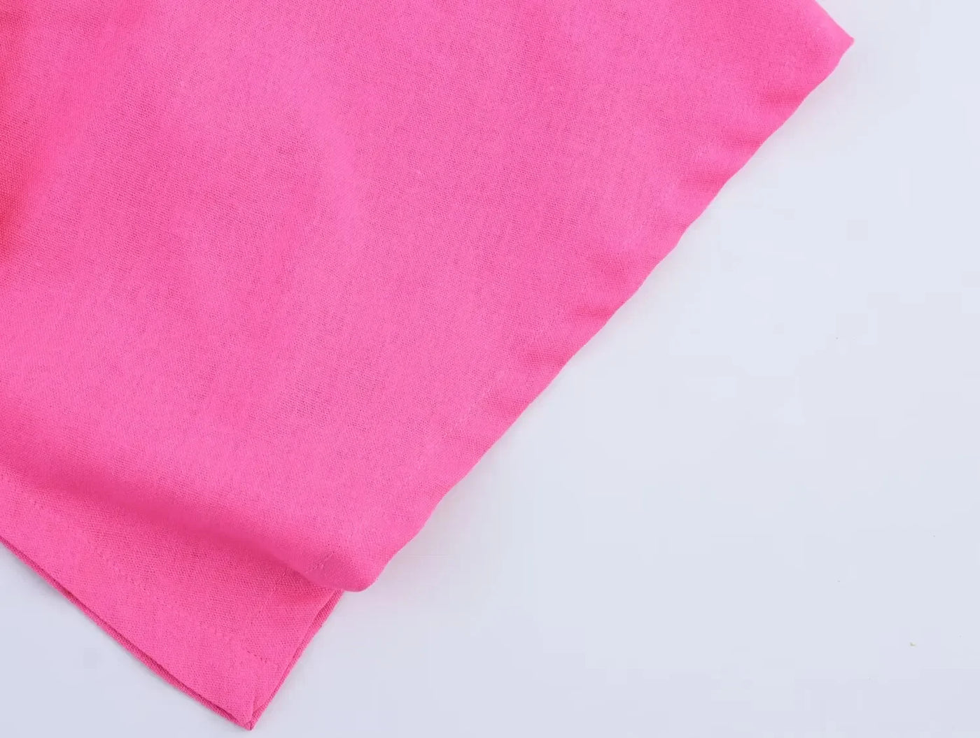 Women's asymmetrical V-neck design linen top