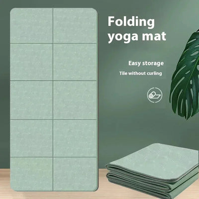 Folding Yoga Mat Non Slip, Eco Friendly Pilates Fitness Mats Anti-Tear Exercise Yoga Mat Outdoor Midday Rest Mat