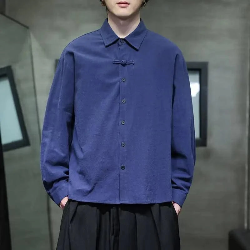 Mens Linen Shirts Casual Streetwear Long Sleeve Turn Down Collar Summer Beach Vacation Hawaiian Shirts M-5XL Plus Size Men Tops