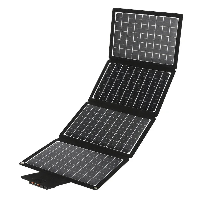 Foldable Solar Panel - Portable Plate Charger USB Full Time Power Solars Panels for Phone PowerBank Mobile Emergency Supply
