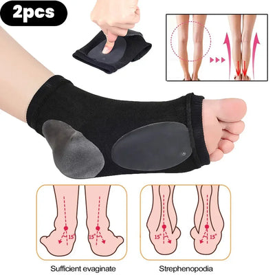 2 in 1 Arch Support Sleeves Plantar Fasciitis Heel Spurs Foot Care Flat Feet Relieve Fatigue Sleeve Socks Orthotic Insoles Pads