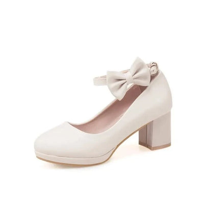 Girl's Fashion Bow Thick Heel Shallow High Heel Shoes |  Platform Pumps For Party, Wedding 30-43 | Kids, Children Fashion