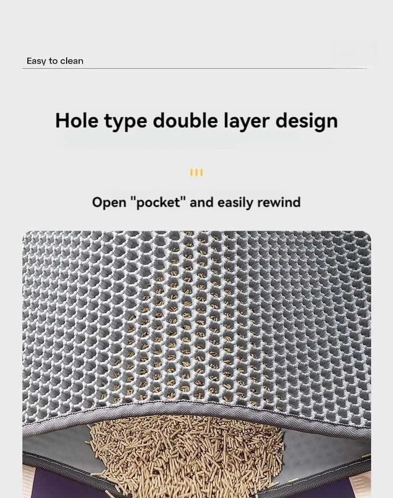 Cat Litter Mat EVA Double Layer Cat Litter Mat Cat Litter Basin Sand Falling Mat Eva Cat Litter Mat Cat Nest Mat Pet Mat