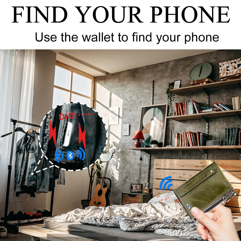 Wallet tracker card for  AIR TAG Smart Billetera con Localiz carteras mujer with Tracker bolsas mujer billetera find my cartera