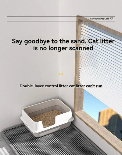 Cat Litter Mat EVA Double Layer Cat Litter Mat Cat Litter Basin Sand Falling Mat Eva Cat Litter Mat Cat Nest Mat Pet Mat