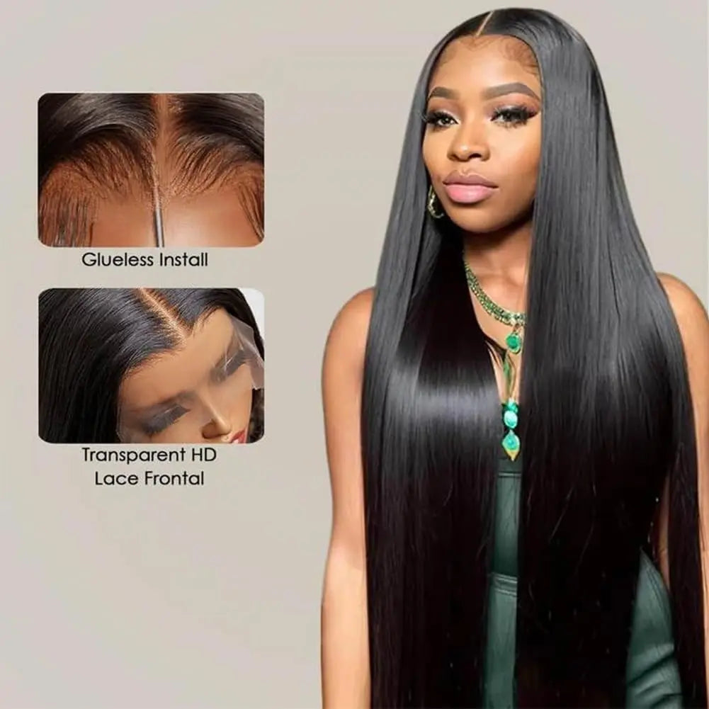 36inch Long Straight Human Hair Wigs 100% Brazilian Remy Hair for Women 4x4 13x4 13x6 Lace Frontal Human Hair Wigs Glueless Wigs