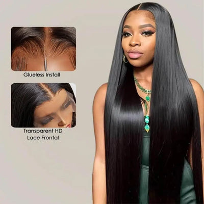 36inch Long Straight Human Hair Wigs 100% Brazilian Remy Hair for Women 4x4 13x4 13x6 Lace Frontal Human Hair Wigs Glueless Wigs