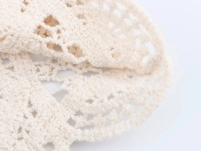 Summer Bohemian Women Loose DRESS Suits Hook Flower Hollow Out Bat Sleeve Shirt+Tassels Drawstring Bodycon Skirt Vacation Sets