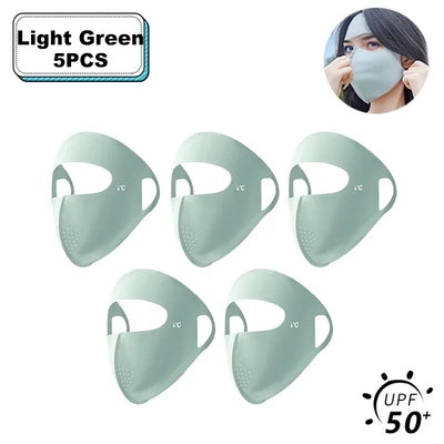 Women Full Face UV Protection Mask 3D Ice Silk Sunscreen Breathable Lightweight Summer Outdoor Sports Comfort Fit mask for men