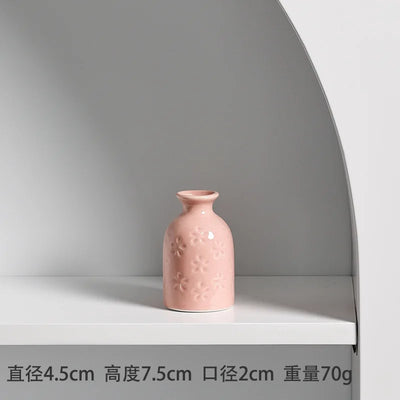 Ceramic Small Vase, Ins Style, Modern High Appearance Level, Dried Flower Arrangement Vase, Home Decoration Piece Vases