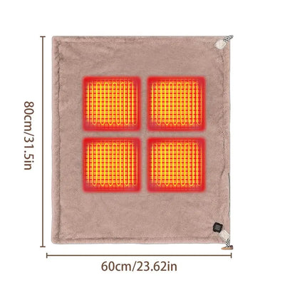 USB Electric Heated Blanket 3Heating Levels Fleece Heated Blanket Portable Body Warmer Blanket Quickly Heated Cape Pad forOffice