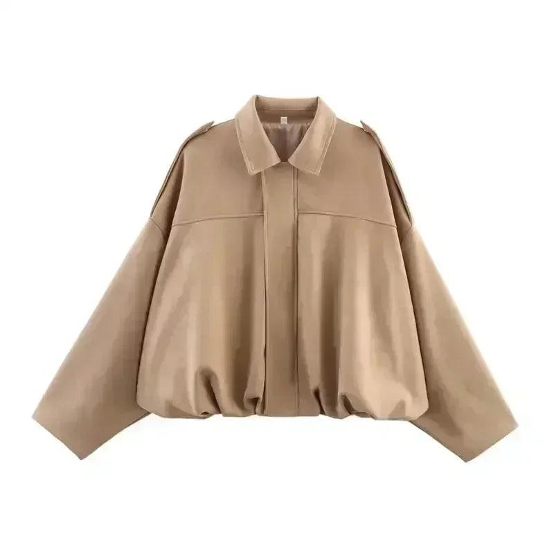 Women’s jackets spring chic elegant outerwear loose warm coat youth fashion