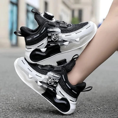 Children's school sports shoes breathable mat mesh casual anti slip easy to wear, suitable for boys and girls aged 5-10 years ol