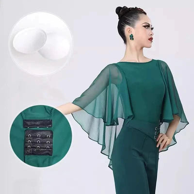 Pink Latin Dance Tops For Women