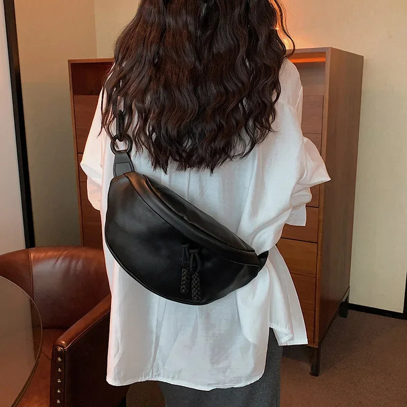 Designer Woman Waist Bag Quality Soft Leather Fanny Pack Purse Fashion Brand Ladies Belt Bag Luxury Shoulder Crossbody Chest Bag