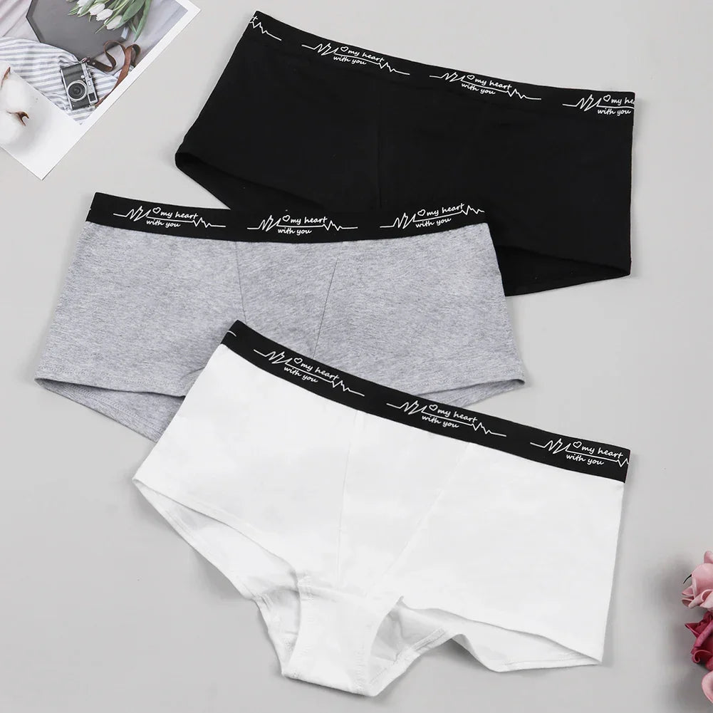 Ladies Solid color boxers Briefs Comfortable Female Underwear Sporty Style Casual Sexy Panties for Women S-XL