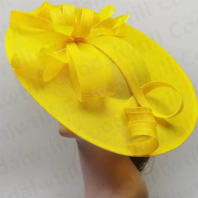 Royal Ascot Big Fascinators Hat Women Party Tea Fancy Millinery Cap Elegant Ladies Wedding Event Headpiece Headband Party Hats