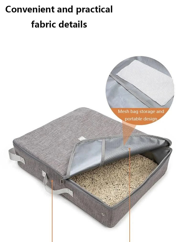 1PC Pet Litter Box, Extra Large, Splash Proof, Waterproof, Portable, Foldable, And Mobile For Outdoor Use