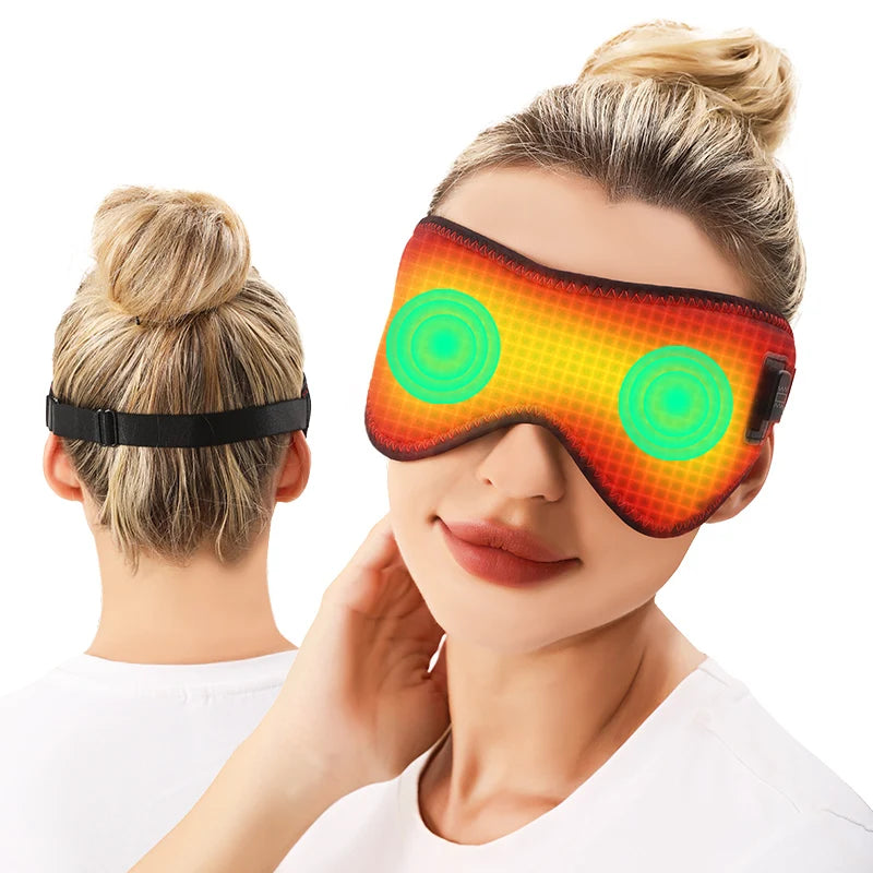 Heated Eye Mask Eye Mask for Dry Eyes with 3 Heat Levels Hot Compress Warm Compress Heating Pad for Sleep Dark Circles