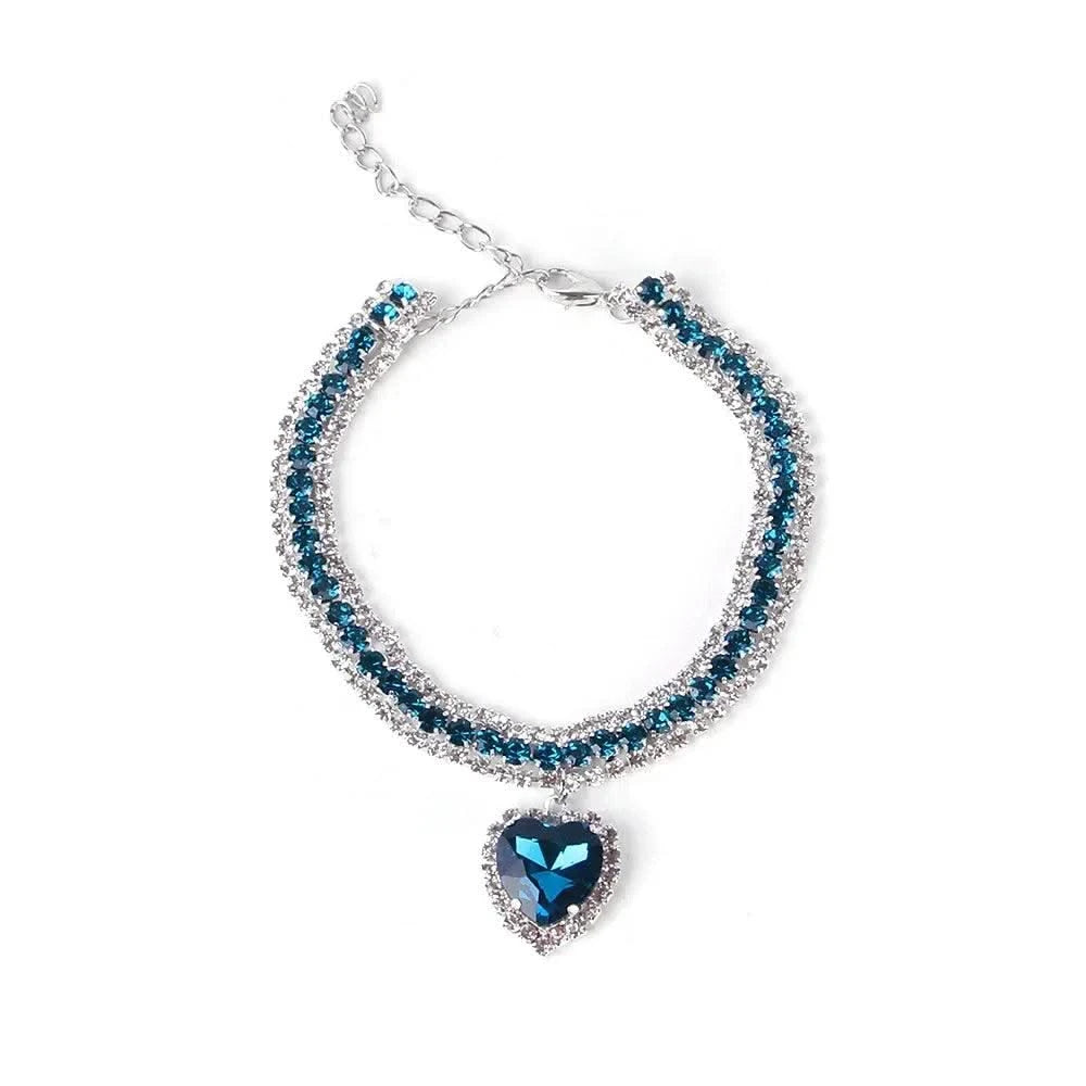 Rhinestone Pet Collars Sparkling 3 Rows Crystal Diamond Cat Small Dog Wedding Collar Puppy Girl Bling Necklace Pendant Jewelry