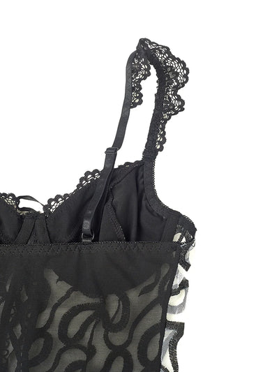 Women Lace Crop Tops Y2K Aesthetic