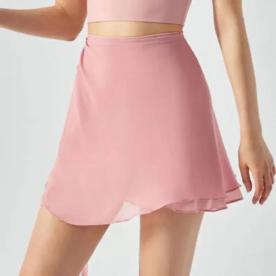 Ballet Skirt Women Adult Chiffon Lace Up Wrap Skirt Ballet Skate Skirt Ballerina юбка Gymnastics Yoga Swimwear Cover Up Wear