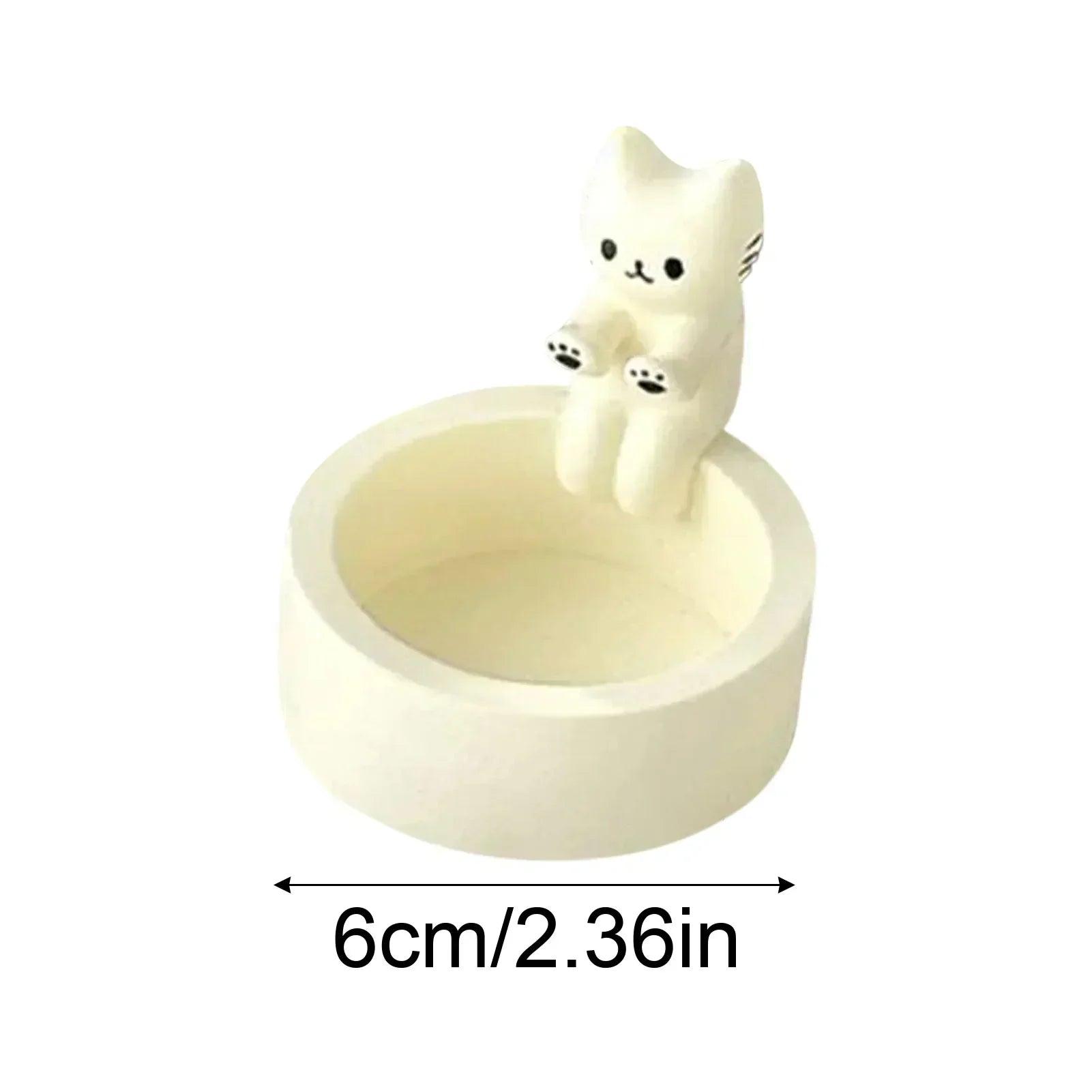 Cartoon cat candle holder tea light office home desktop decorative ornaments cute candlestick craft decoration