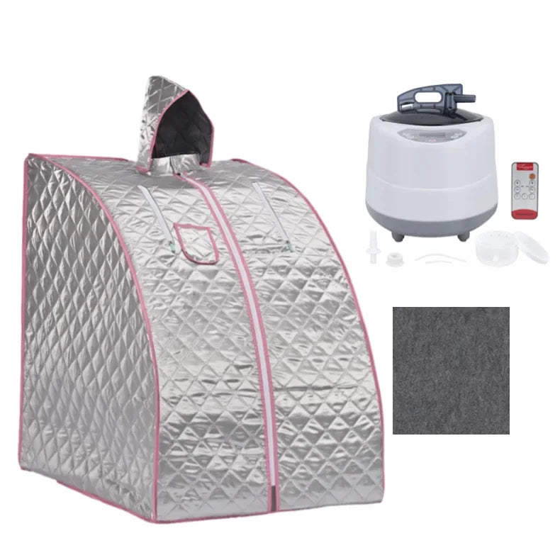 Portable Steam Sauna Beneficial Skin 2.0L Steamer Pot 1000W Slimming Bath SPA Strong Stainless Steel Bracket Sauna Room