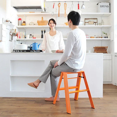 Folding Aluminium Ladders Scaffolding Stool Foldable House Ladder Portable 3 Step Stairs Climbing Multifunction Home Furniture