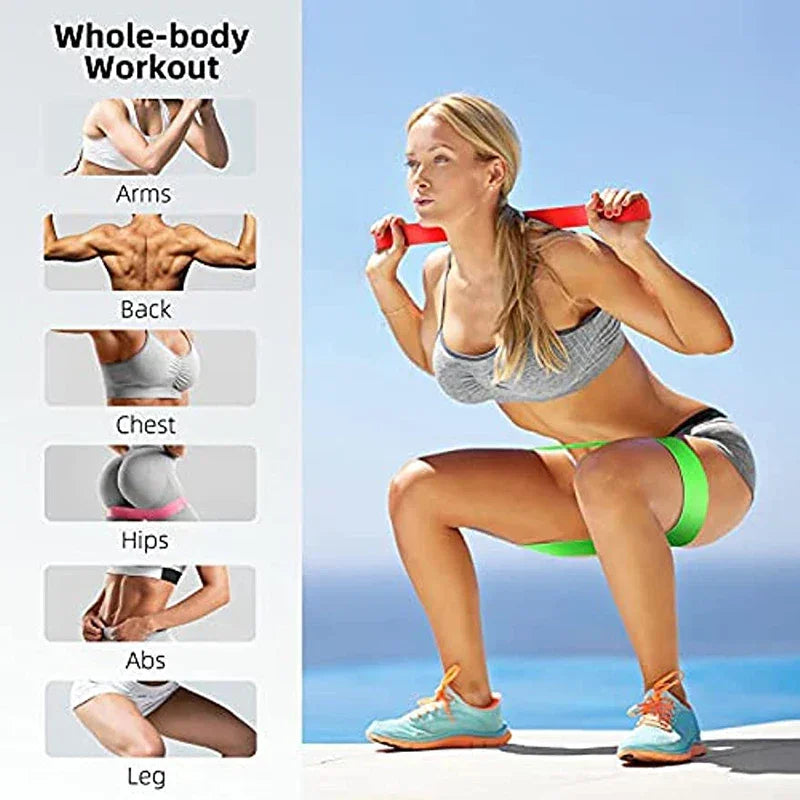 Resistance Bands Exercise Workout Bands Stretch Bands for Booty Legs Pilates Flexbands Pull Rope Yoga Gym Equipment for Home