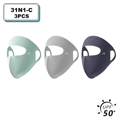 Women Full Face UV Protection Mask 3D Ice Silk Sunscreen Breathable Lightweight Summer Outdoor Sports Comfort Fit mask for men