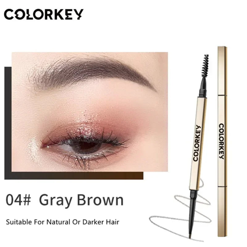 Colorkey Eyebrow Cosmetics Pencil Waterproof Double-headed Brows Liner Definition Natural Long Lasting Makeup Paint
