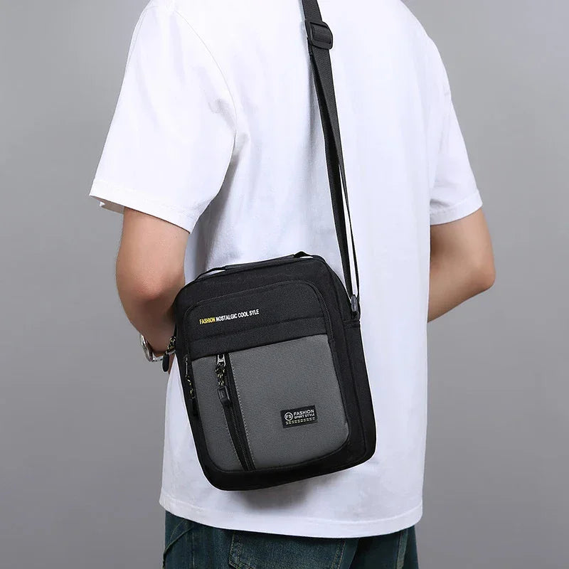 Men Crossbody Bag Single Shoulder Bags Big Capacity Storage Bag Fashion Multi-Pockets Business Crossbody Bags