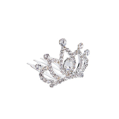 Fashion Women Mini Hairpin Hairclip Headpieces Princess Hair Jewelry Tiara Crown Hair Comb Crystal Rhinestone Flower