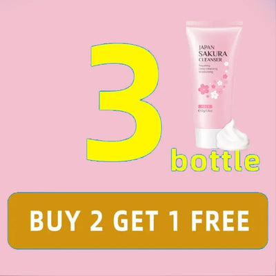 5pcs/set Sakura Skin Care Sets Face Cream Serum Toner Facial Cleanser Sunscreen Eye Cream Face Skin Care Products