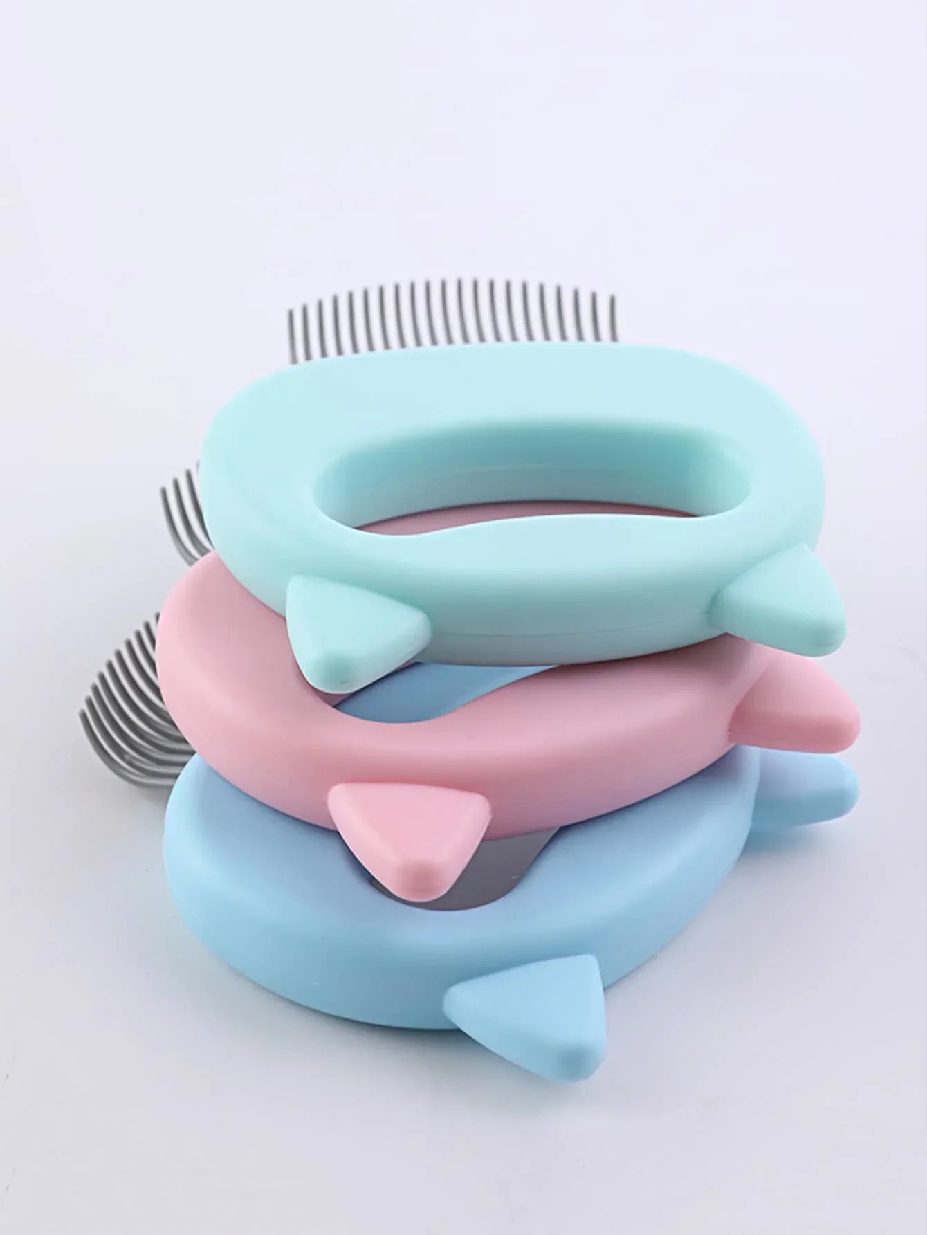 1pc PetCat Comb Grooming Massage Brush Shell Shaped Handle Dog Grooming Massage Tool To Remove Hairs For Cat Cleaning Supplies