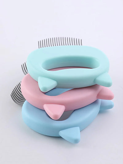 1pc PetCat Comb Grooming Massage Brush Shell Shaped Handle Dog Grooming Massage Tool To Remove Hairs For Cat Cleaning Supplies